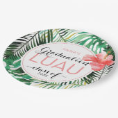 Tropischer Abschluss Luau Party Pappteller (Schrägansicht)