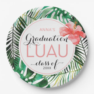 Tropischer Abschluss Luau Party Pappteller