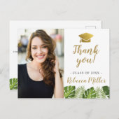 Tropischer Abschluss Vielen Dank Foto Postcard Postkarte (Vorne/Hinten)