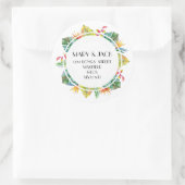 TROPISCHER ADRESSE RUNDER AUFKLEBER (Tasche)