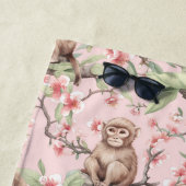 Tropischer Affe | Rosa Personalisiertes Badetuch (Beispiel)