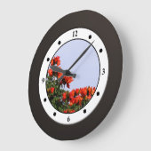 Tropischer afrikanischer Tulliptree blühende moder Große Wanduhr (Winkel)