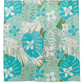 Tropischer Aloha-Druck Duschvorhang (Vorderseite)