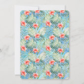 Tropischer Aloha-Hibiskus Einladung (Rückseite)