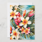 Tropischer Aloha Luau Summer Flora Abschluss Einladung (Rückseite)