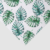 Tropischer Aloha Monstera verlässt Muster Seidenpapier (Ausschnitt)