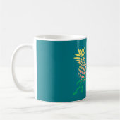 tropischer "aloha" Text des Sommers, bunte Ananas Kaffeetasse (Links)