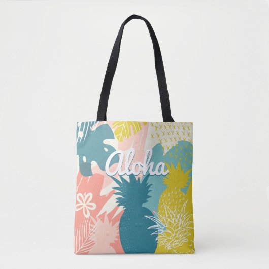 Tropischer Ananas Aloha Tasche (Vorderseite)