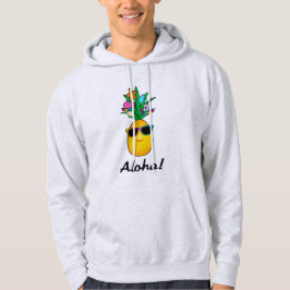 Tropischer Ananas-Cartoon mit Schatten: Aloha! Hoodie