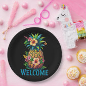 Tropischer Ananas Cocktail Napkin Willkommen Pappteller (Party)