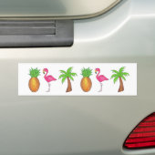 Tropischer Ananas Flamingo Palm Trecker Autoaufkleber (Auf Auto)
