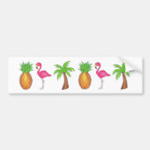 Tropischer Ananas Flamingo Palm Trecker Autoaufkleber (Vorne)