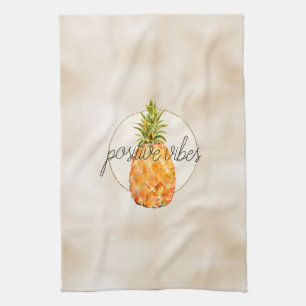 Tropischer Ananas-Gold-Glitzer Geschirrtuch
