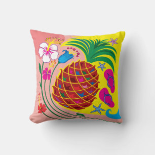 Tropischer Ananas Sommer Kissen