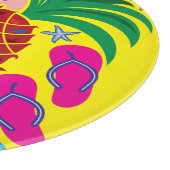 Tropischer Ananas Sommer Schneidebrett (Ecke)