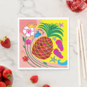 Tropischer Ananas Sommer Serviette (Beispiel)