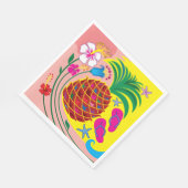 Tropischer Ananas Sommer Serviette (Ecke)