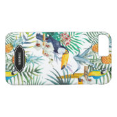 Tropischer Ananas-Vogel personalisiert Case-Mate iPhone Hülle (Rückseite (Horizontal))