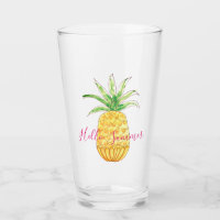 Tropischer Ananas Wasserfarben Sommer
