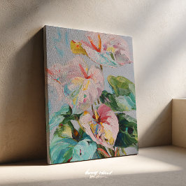 Tropischer Anthurium-Leinwand-Kunstprint Leinwanddruck