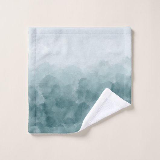 Tropischer aquamariner blauer Watercolor Badhandtuch Set (Waschlappen)