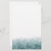 Tropischer aquamariner blauer Watercolor Briefpapier (Vorne/Hinten)