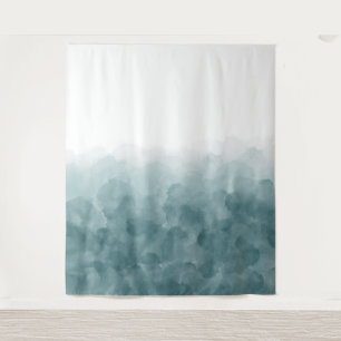 Tropischer aquamariner blauer Watercolor Wandteppich