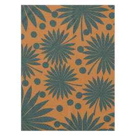 Tropischer Aquamariner Orange Regenwald Palme Tischdecke