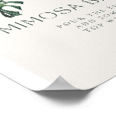 Tropischer Arch Mimosa Bar Sign Poster (Ecke)