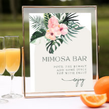 Tropischer Arch Mimosa Bar Sign