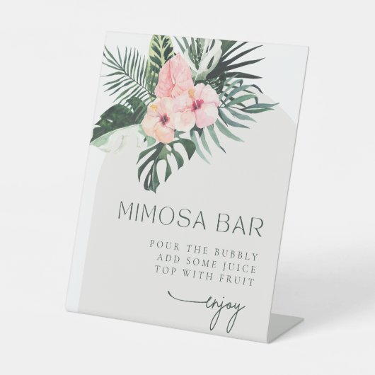 Tropischer Arch Mimosa Bar Sockelschild (Vorderseite)