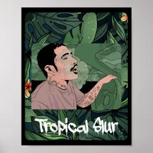 Tropischer Autofahrer Hüftpfropfen Vegetation Urba Poster