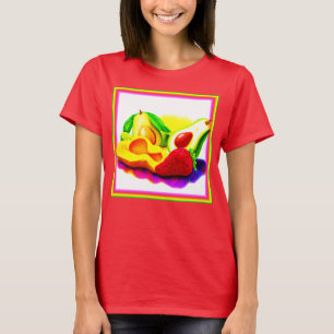 Tropischer Avocado, Erdbeere und Mango. Jetzt kauf T-Shirt
