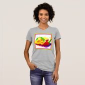 Tropischer Avocado, Erdbeere und Mango. Jetzt kauf T-Shirt (Vorne ganz)