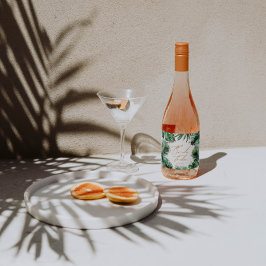 Tropischer Bachelorette-Bride-Stamm Schaumweinetikett