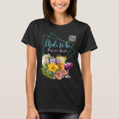 Tropischer Bachelorette Drinks QR-Code T-Shirt (Vorderseite)