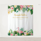 Tropischer Bachelorette Hintergrund, Fotobooth Pro Wandteppich (Vorderseite)