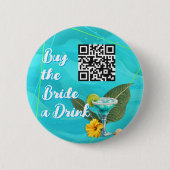 Tropischer Bachelorette QR-Code Kaufen Sie ein Get Button (Vorderseite)