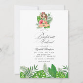 Tropischer Bachelorette Wochenendausflug & QR Code Einladung (Vorderseite)