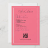 Tropischer Bachelorette Wochenendausflug & QR Code Einladung (Rückseite)