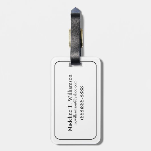 Tropischer Badeort, Belize Gepäckanhänger (Rückseite vertikal)