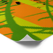 Tropischer Bambus und Leopard Poster (Ecke)