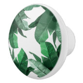 Tropischer Bananen-Blatt-Druck-Keramik-Tür-Griff Keramikknauf (Rechts)