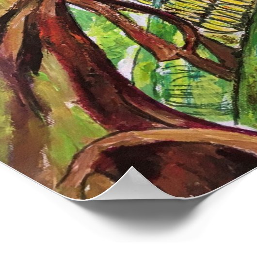 Tropischer Bananenbaum Poster (Ecke)