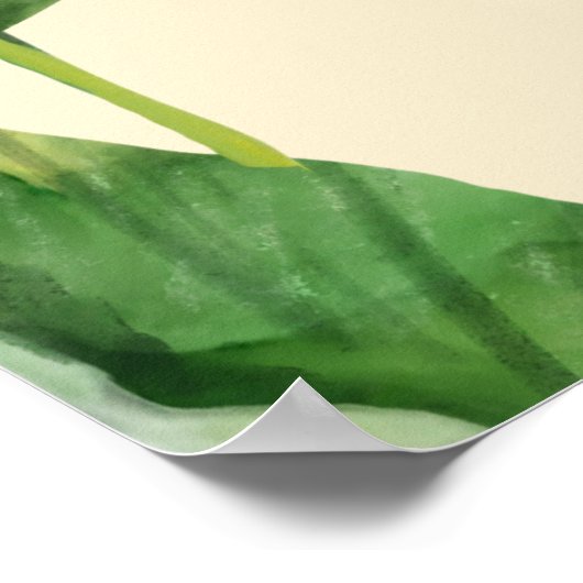 Tropischer Bananenleaf Poster (Ecke)