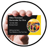 Tropischer Barkeeper für die Vermietung von Visite Visitenkarte