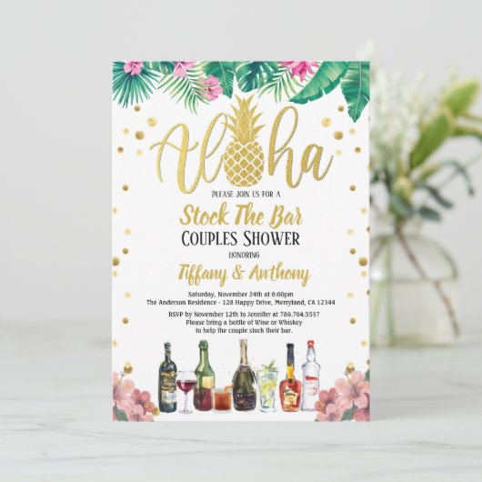 Tropischer Bestand Die einladende Partei der Bar Einladung (Stehend Vorderseite)