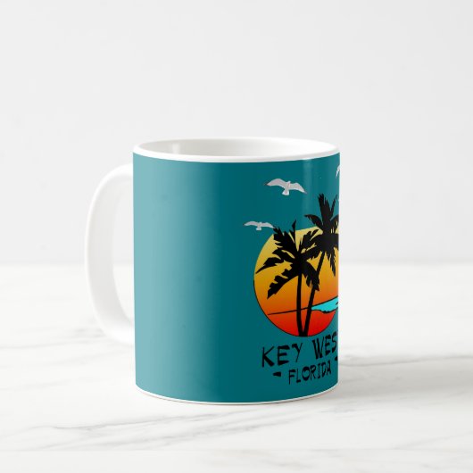 TROPISCHER BESTIMMUNGSORT KEY WESTS FLORIDA KAFFEETASSE (Vorderseite Links)