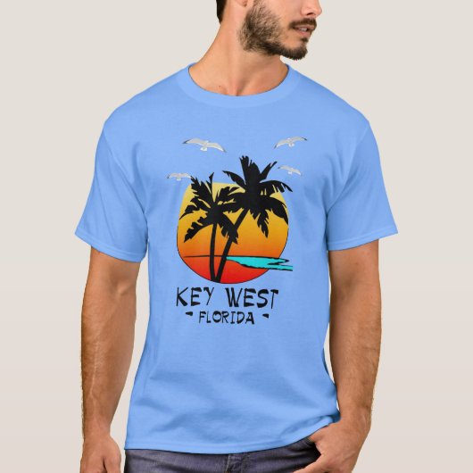 TROPISCHER BESTIMMUNGSORT KEY WESTS FLORIDA T-Shirt (Vorderseite)