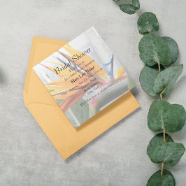 Tropischer Bird des Paradieses Brautparty Einladung